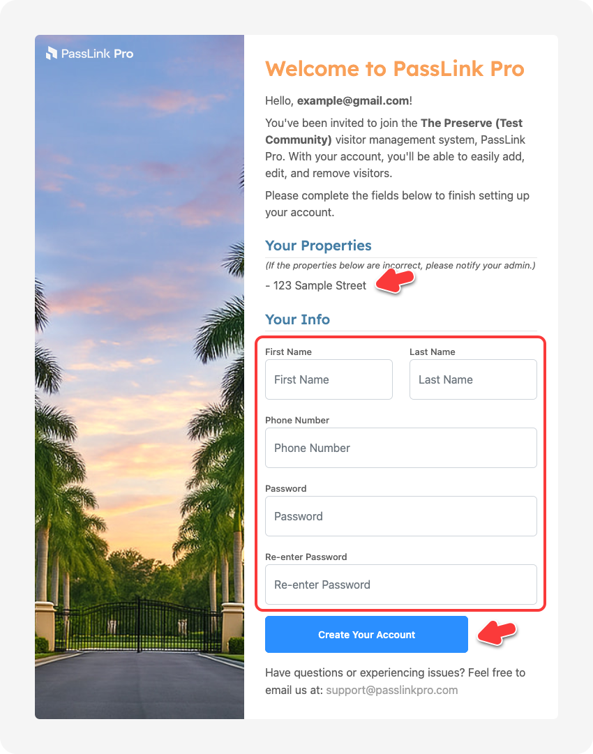 Account Registration Form