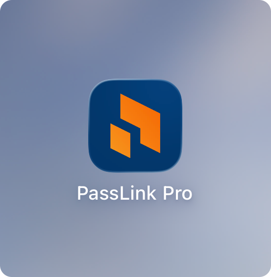 PassLink Pro app icon on a phone